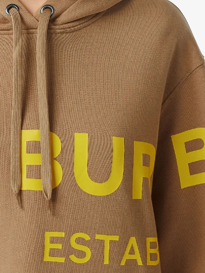 Shop Burberry Cotton Hoodie In Beige