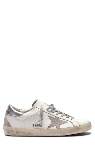 Shop Golden Goose Super-star Sneaker In White/ Ice/ Silver
