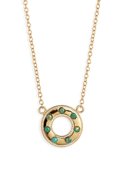 Shop Anna Beck Turquoise Open Pendant Necklace (nordstrom Exclusive) In Gold/ Turquoise