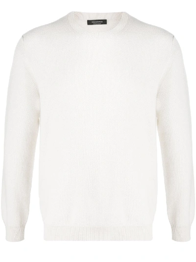 Shop Ermenegildo Zegna Crew-neck Cashmere Jumper In White