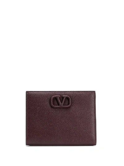 Shop Valentino Vlogo Wallet In Red