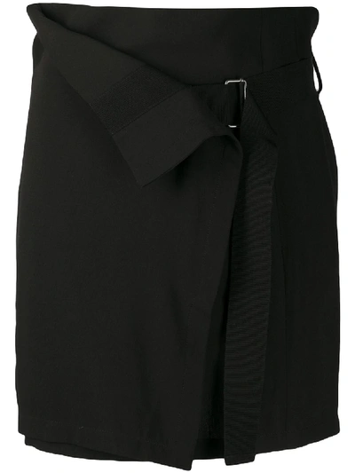 Shop Ann Demeulemeester Paper-bag Skirt In Black