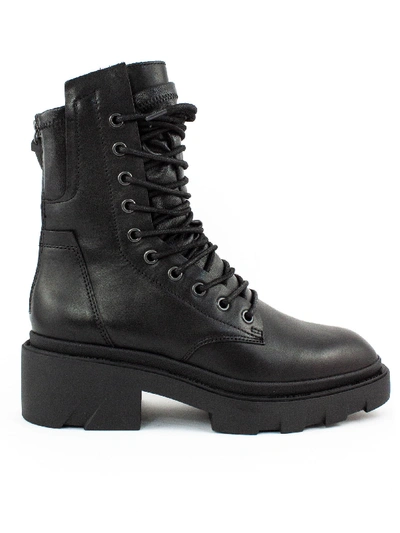 Shop Ash Black Leather Madness Boots In Nero