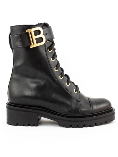 Shop Balmain Black Ranger Romy Ankle Boots In Nero