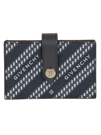 Shop Givenchy Bond Multi Card Case In Oil Blue