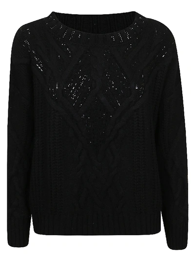 Shop Ermanno Scervino Round Neck Sweater In Black