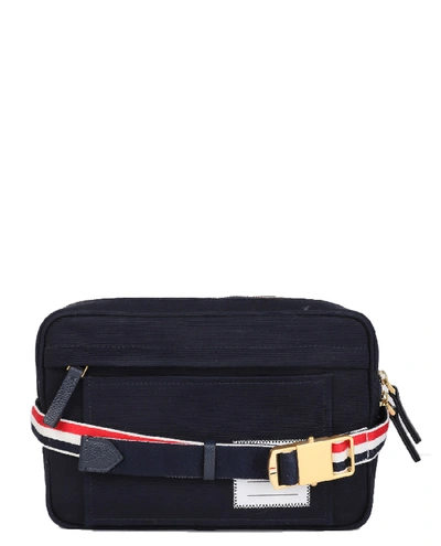 Shop Thom Browne Thom Brown Navy Belt Bag