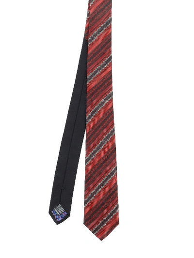 Shop Missoni Shimmering Effect Regimental Tie In Red