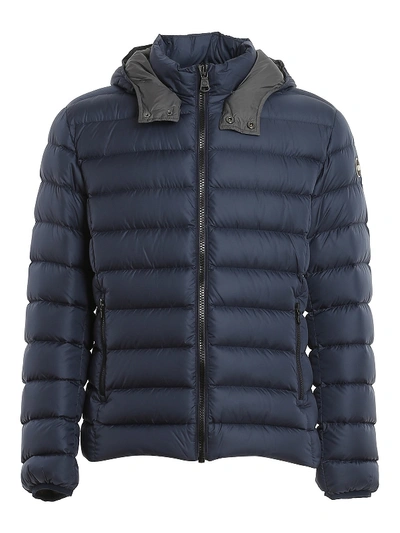 Shop Colmar Originals Semi Matte Puffer Jacket With Removable Hood In Blue