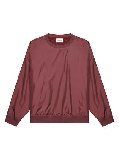 Pre-owned Fear Of God  Nylon Crewneck Sweatshirt Merlot