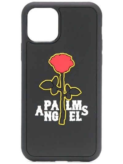 Shop Palm Angels Rose Detail Iphone 11 Pro Case In Black