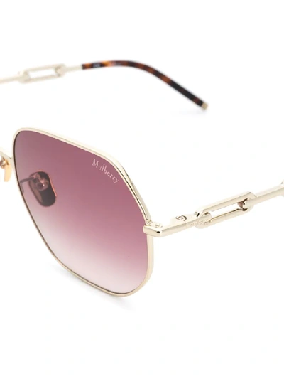 Shop Mulberry Vicky Sunglasses In Gold