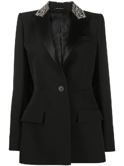 Shop Givenchy Embroidered Blazer In Black