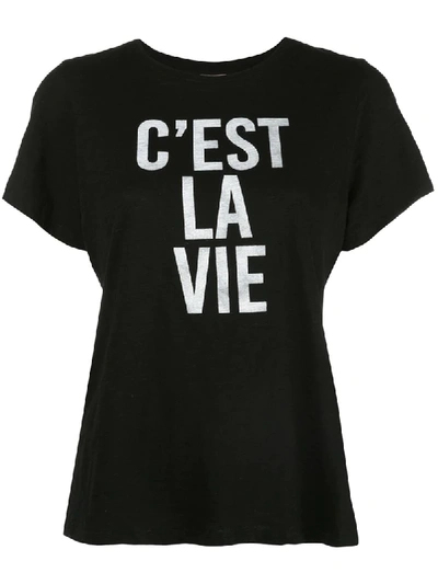 Shop Cinq À Sept C'est La Vie T-shirt In Black