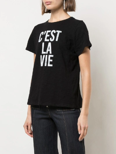 Shop Cinq À Sept C'est La Vie T-shirt In Black