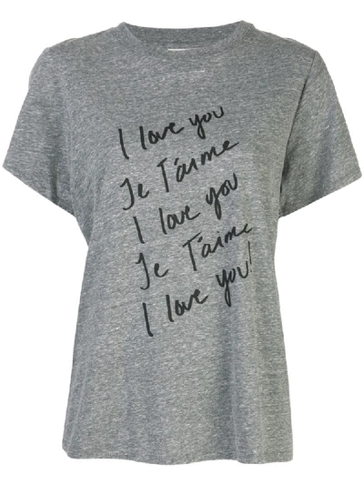 Shop Cinq À Sept I Love You T-shirt In Grey