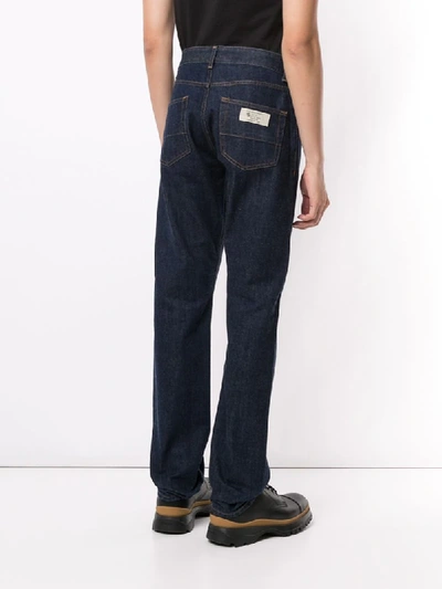 Shop Kent & Curwen Straight-leg Five Pocket Jeans In Blue