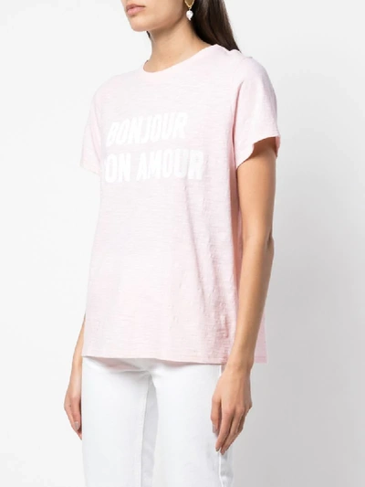 Shop Cinq À Sept Bonjour Mon Amour T-shirt In Pink