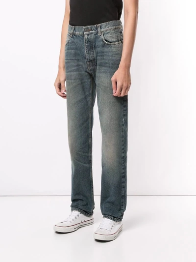 Shop Kent & Curwen Mid-rise Straight-leg Jeans In Blue