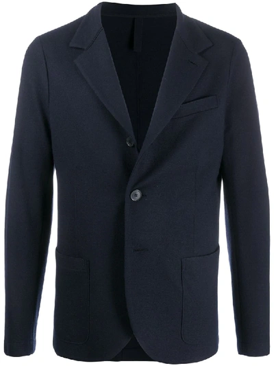 Shop Harris Wharf London Wool Twill Blazer In Blue