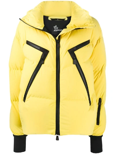 Shop Moncler Puffer Jacket In Yellow