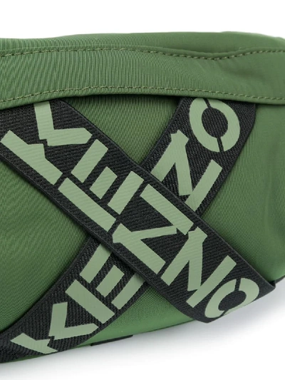 Shop Kenzo Cross Logo Belt Bag In Green