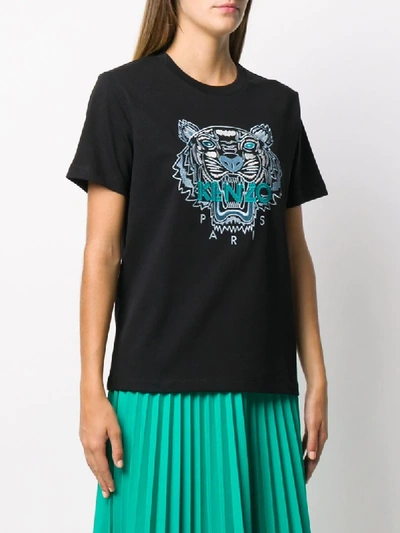 Shop Kenzo T-shirt Mit Tigerstickerei In Black