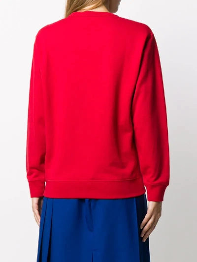 Shop Kenzo Tiger Embroidered Sweatshirt In Red