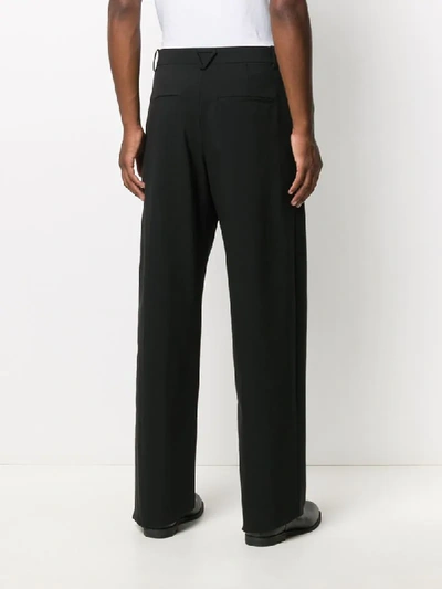 Shop Bottega Veneta Loose-fit Cotton Trousers In Black