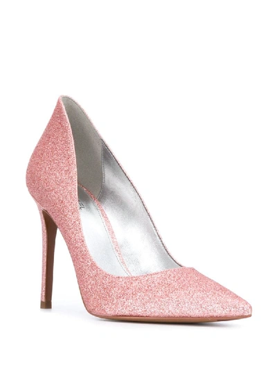 Shop Michael Michael Kors Keke Glitter 100mm Pumps In Pink