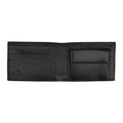 Shop Etro Black Paisley Bifold Wallet In 1 Black