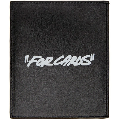 Shop Off-white Black Quote Card Holder In Black/white