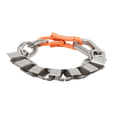 Shop Heron Preston Silver Cubic Bracelet
