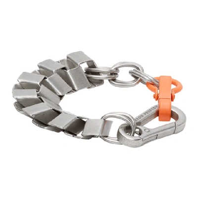 Shop Heron Preston Silver Cubic Bracelet