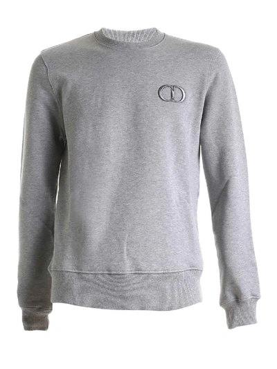 Shop Dior Cd Icon Sweatshirt In Melange Gray In Grey