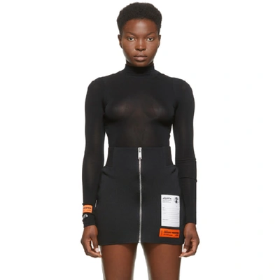 Shop Heron Preston Black Style Turtleneck Bodysuit