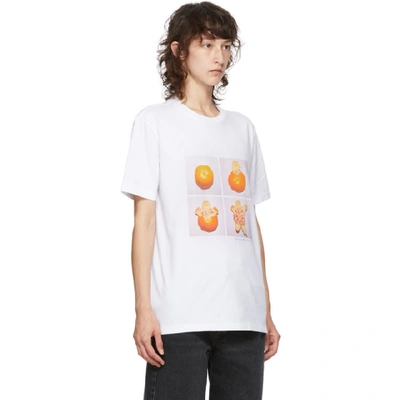 Shop Stella Mccartney White Tangerine T-shirt In 9000 White
