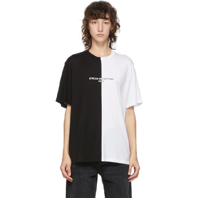 STELLA MCCARTNEY 黑色 AND 白色“2001”拼接 T 恤