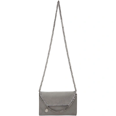 Shop Stella Mccartney Grey Mini Falabella Shoulder Bag In 1220 Lt Gry
