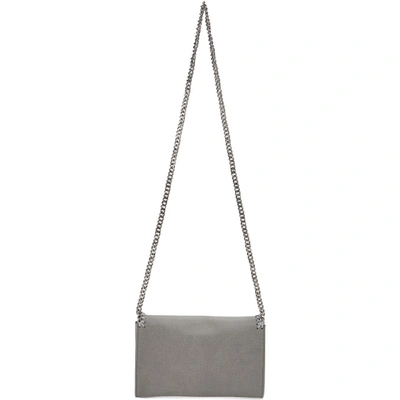 Shop Stella Mccartney Grey Mini Falabella Shoulder Bag In 1220 Lt Gry