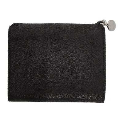 Shop Stella Mccartney Black Falabella Trifold Wallet In 1000 Black