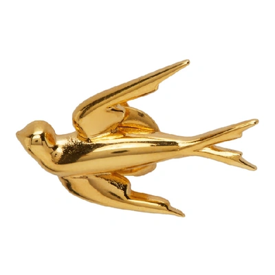Shop Mcq By Alexander Mcqueen Gold Mcq Swallow Earrings In 7050 Gold