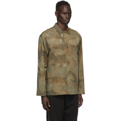 Shop Mcq By Alexander Mcqueen Green Mcq Swallow Twill Lewis Shirt Jacket In 3049 Khaki