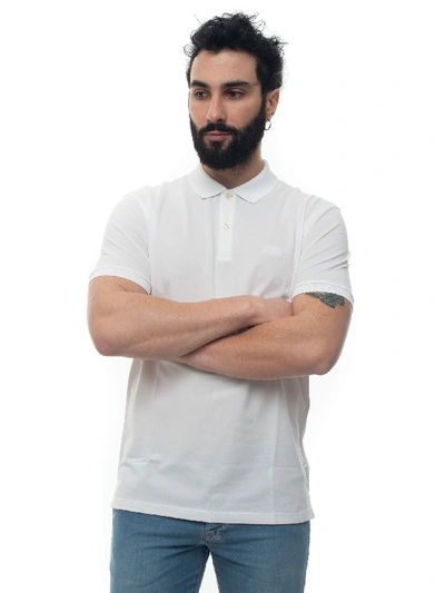 Shop Hugo Boss Pallas Short-sleeved Polo Shirt In White