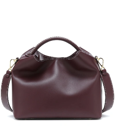 Shop Elleme Raisin Leather Shoulder Bag In Red