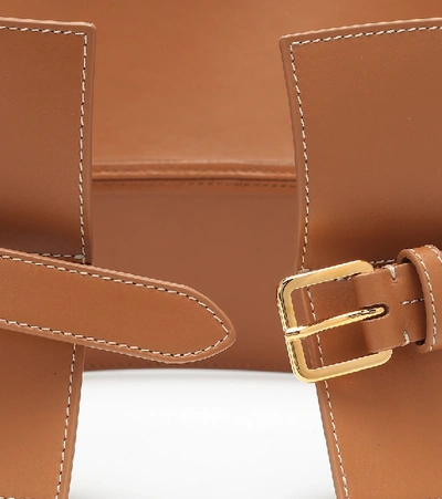 Shop Altuzarra Obie Leather Corset Belt In Brown