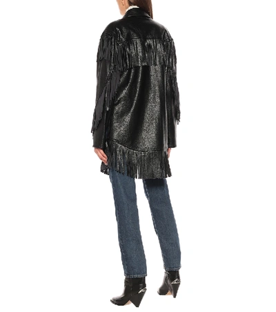 Shop Philosophy Di Lorenzo Serafini Faux-leather Jacket In Black