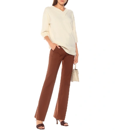 Shop Dorothee Schumacher Emotional Essence High-rise Pants In Brown