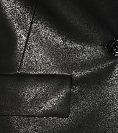 Shop Dorothee Schumacher Sleek Tailoring Faux Leather Blazer In Black