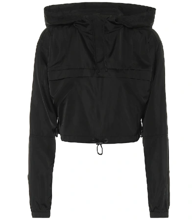 Shop Adam Selman Sport Cropped Technical Jacket In Black